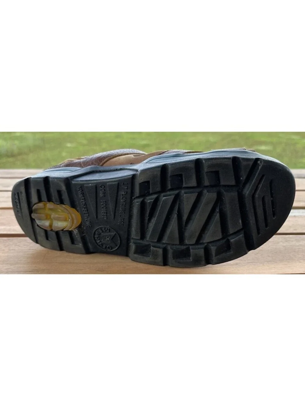 Mephisto Shark Fit Brown Leather Strap Shock Absorber Sandals EUR 41